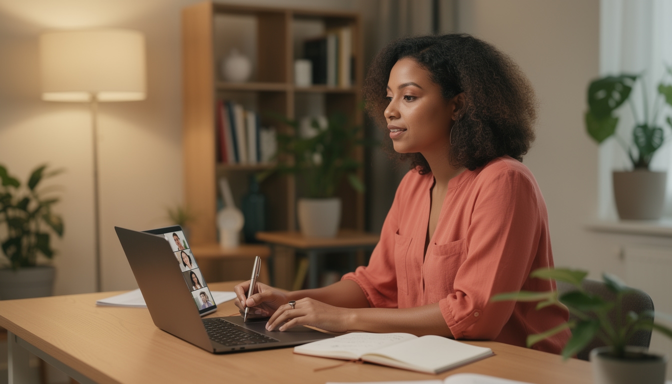 Sesión grupal online de formación en autoridad digital